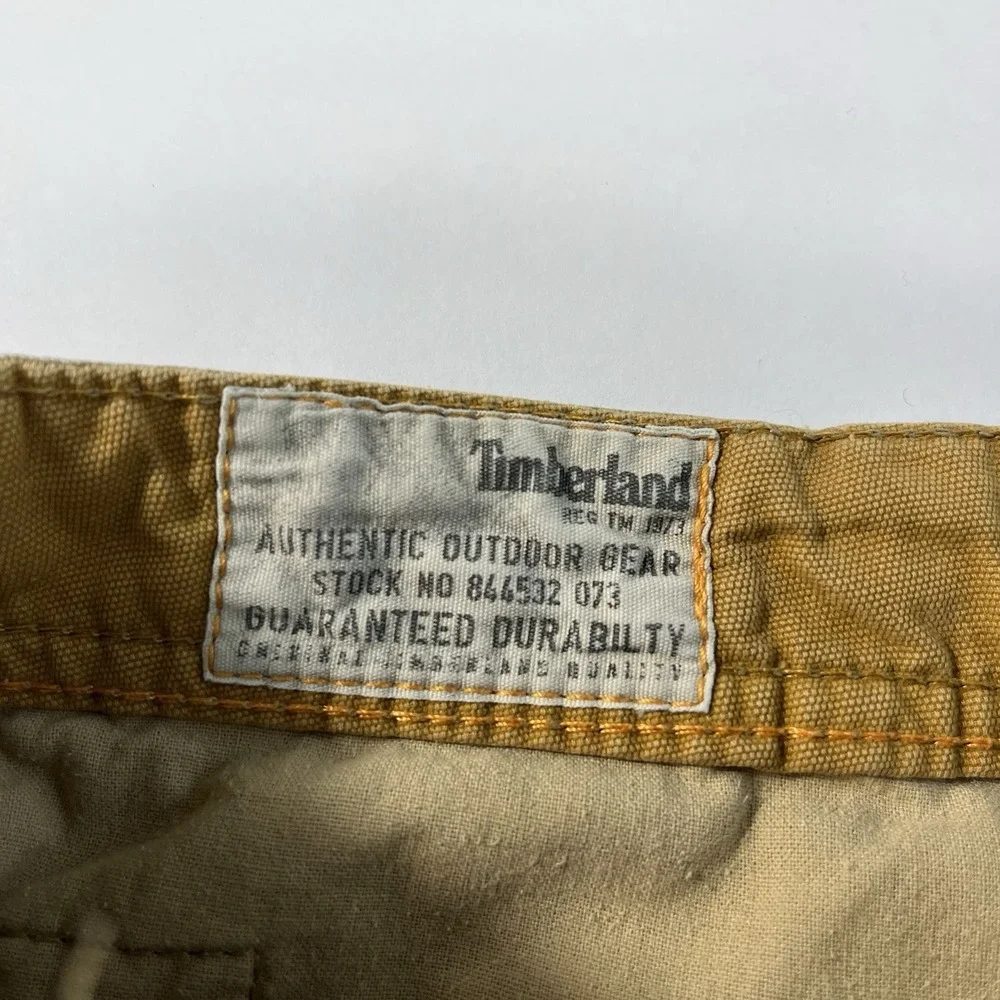 Timberland Men's Cargo Shorts Size 40 Khaki Tan Outdoor Utility Cotton